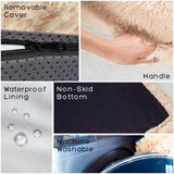 PetFun Jumbo Orthopedic Dog Bed for Large Dogs - 7-inch Thick Memory Foam Dog Bed with Pillow Removable Cover Machine Washable, Giant | 50 inch, Dark Gray