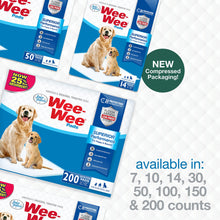 Load image into Gallery viewer, Four Paws Wee-Wee Superior Performance Unscented Pee Pads for Dogs &amp; Puppies, Quilted Leak-Proof Dog Housebreaking Potty Training Floor Protection, 22" x 23", 100 Count
