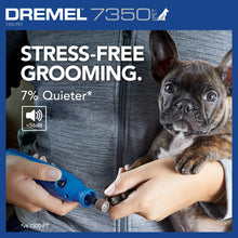 Load image into Gallery viewer, Dremel 7350-PET 4V Pet &amp; Dog Nail Grinder, Easy-To-Use &amp; Safe Nail Trimmer, Professional Pet Grooming Kit - Works on Large, Medium, Small Dogs &amp; Cats
