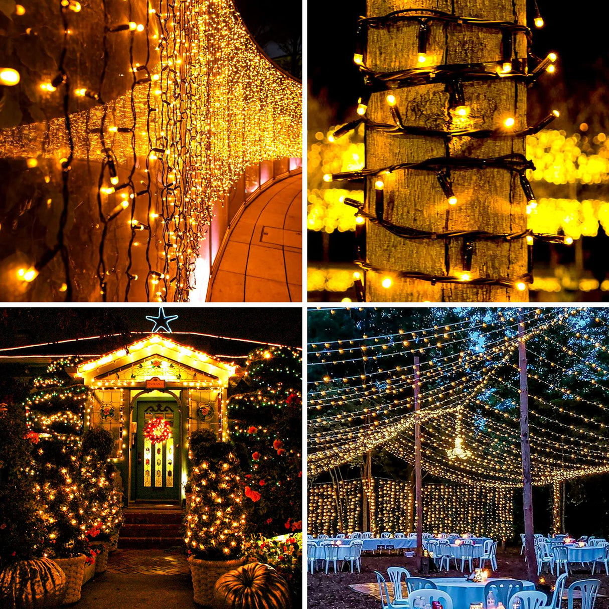 XURISEN 403FT Christmas Lights, 1000 LED Super Long String Lights 8 Modes & Memory Timer Plug in Twinkle Fairy Lights Decor for Home Xmas Party Wedding