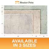 Neater Pets Muddy Paws Dog Door Mat 24” x 17” – Super Absorbent & Quick-Dry Chenille Doormat for Trapping Dirt, Water, Mud - Non-Slip & Machine Washable Pet Rugs for Entryway, Indoor Mud Mats, Green