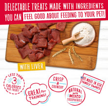 Load image into Gallery viewer, Charlee Bear Original Crunch Dog Treats Variety Pack, 16 oz (4-Pack) - Liver, Egg &amp; Cheese, Chicken Soup &amp; Garden Veggie, Turkey Liver &amp; Cranberries Made in The USA Natural Training Treats for Dogs
