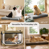 Bedsure ComfyFleece XL Dog Bed for Crate - Extra Large Orthopedic Pet Beds with Removable Washable Cover, NOT Waterproof Egg Crate Foam Mat for Pets Up to 80 lbs, 41"x27"x3.3", Not for Chewers