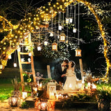 KNONEW 200FT 600 LED Outdoor Fairy Lights Plug in, Christmas Fairy Lights Outdoor Waterproof 8 Modes Memory Times for Wedding Bedroom Walls Garden Trees Decoration(Warm White)