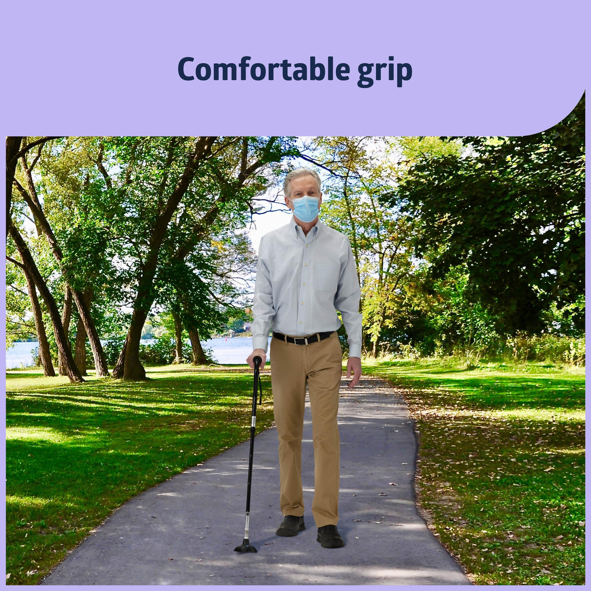 Medline Walker and Cane Combo Kit for Caregivers, Seniors and Adults: Mobility Aid for Seniors, Adults with Leg or Foot Injuries - 1 Ct.