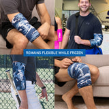 FreezeSleeve Ice & Heat Therapy Sleeve- Reusable, Flexible Gel Hot/Cold Pack, 360 Coverage for Knee, Elbow, Ankle, Wrist- Blue Camo, 3X-Large