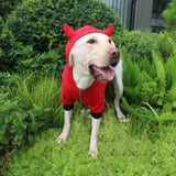 ARUNNERS Extra Large Dog Little Devil Christmas Costumes Zipper Hoodies Clothes for Rottweiler Cane Corso, Red, 6X-Large