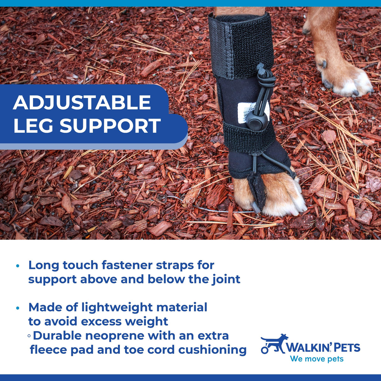 Walkin' Pets Front No-Knuckling Training Socks for Dogs - 3+ Inches, 100+ lbs