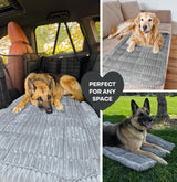 APetsPlanet Dog Bed for Car Back Seat Extender - Non-Slip Backseat Cushion for Dogs - Travel Plush Pet Mat Topper for Cars, Trucks, SUVs - Machine Washable Pad Blanket - Grey, 54" x 24.8"