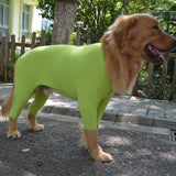 Lovelonglong Four Feet Dog Lightweight Pajamas, Pure Cotton Dog Jumpsuits 4 Legs Dog Onesies T-Shirt Stylish PJS Puppy Costume for Large Medium Small Dogs Green XXL