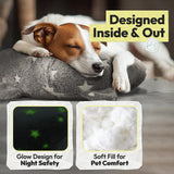 POMESEA Dog Calming Pillow, Glow in The Dark Dog Put Head on, Soft Question Mark Pillows for Dogs, Kids, Adults, Washable Dog Bed Pillow, Cozy Dog Body Pillow (L Gray)