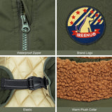 IREENUO Waterproof Dog Coat, Dog Clothing with Adjustable Buckle for Medium and Large Dogs, Winter Dog Coat, L