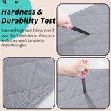 MABOZOO Indestructible Dog Bed, Chew Proof Crate Pad for Aggressive Chewers - Machine Washable Quilted Mat for Small Dogs - Durable Grey Kennel Pad (22x35 in)