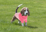 Queenmore Knitted Pullover Dog Sweater, Turtleneck Pet Cat Sweater, Cold Weather Puppy Clothes Stitching Knitwear with Leash Hole for Small Medium Dogs（Pink,XS）
