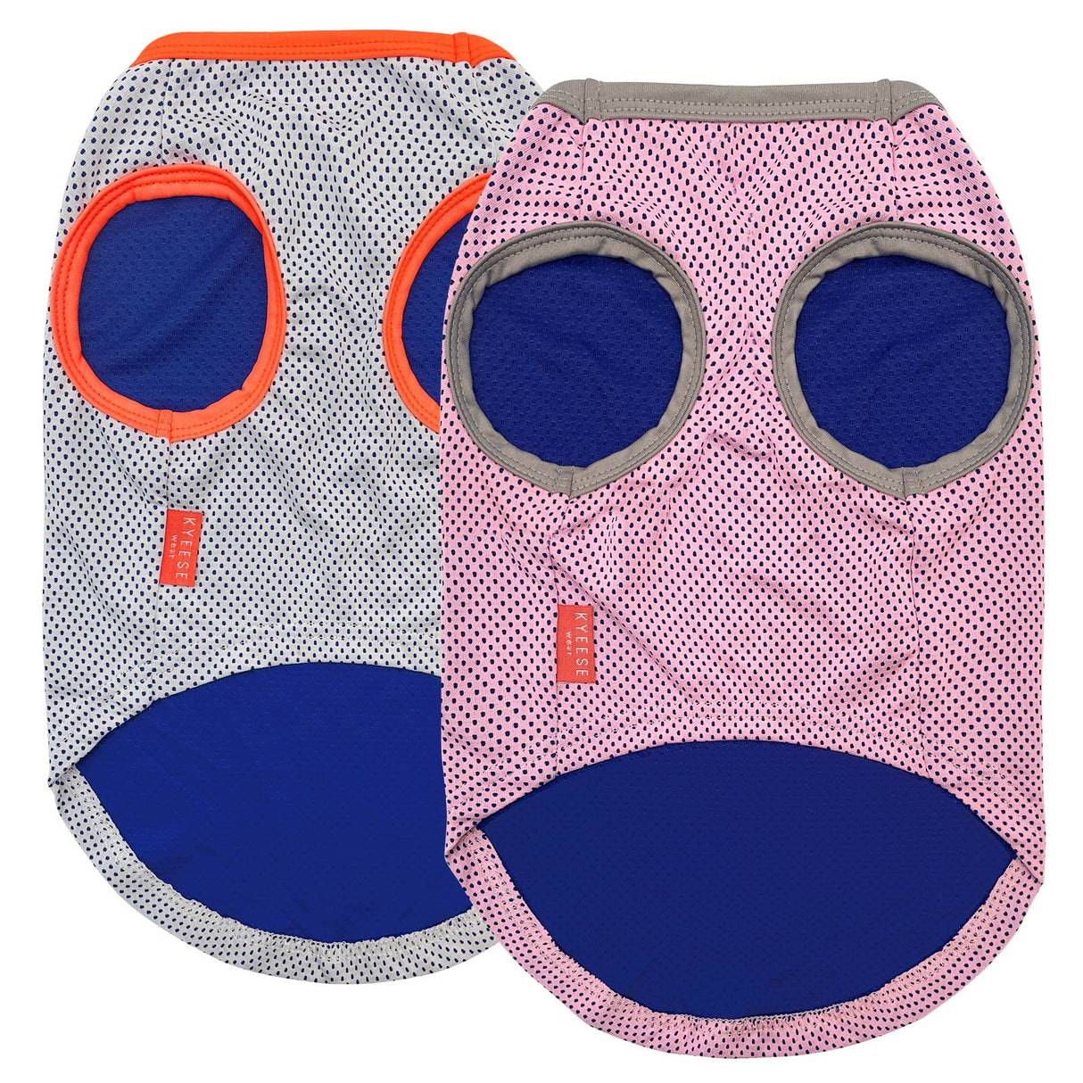 KYEESE 2 Pack Dog Cooling Shirts - Breathable Instant Cooling Vests, Lightweight for Summer Dog Apparel, Pink+Grey, Small