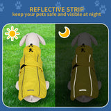 Waterproof Dog Raincoat with Reflective Strip, Adjustable Breathable Rain Coat Jacket with Leash Hole for Dogs (Pink, Small)