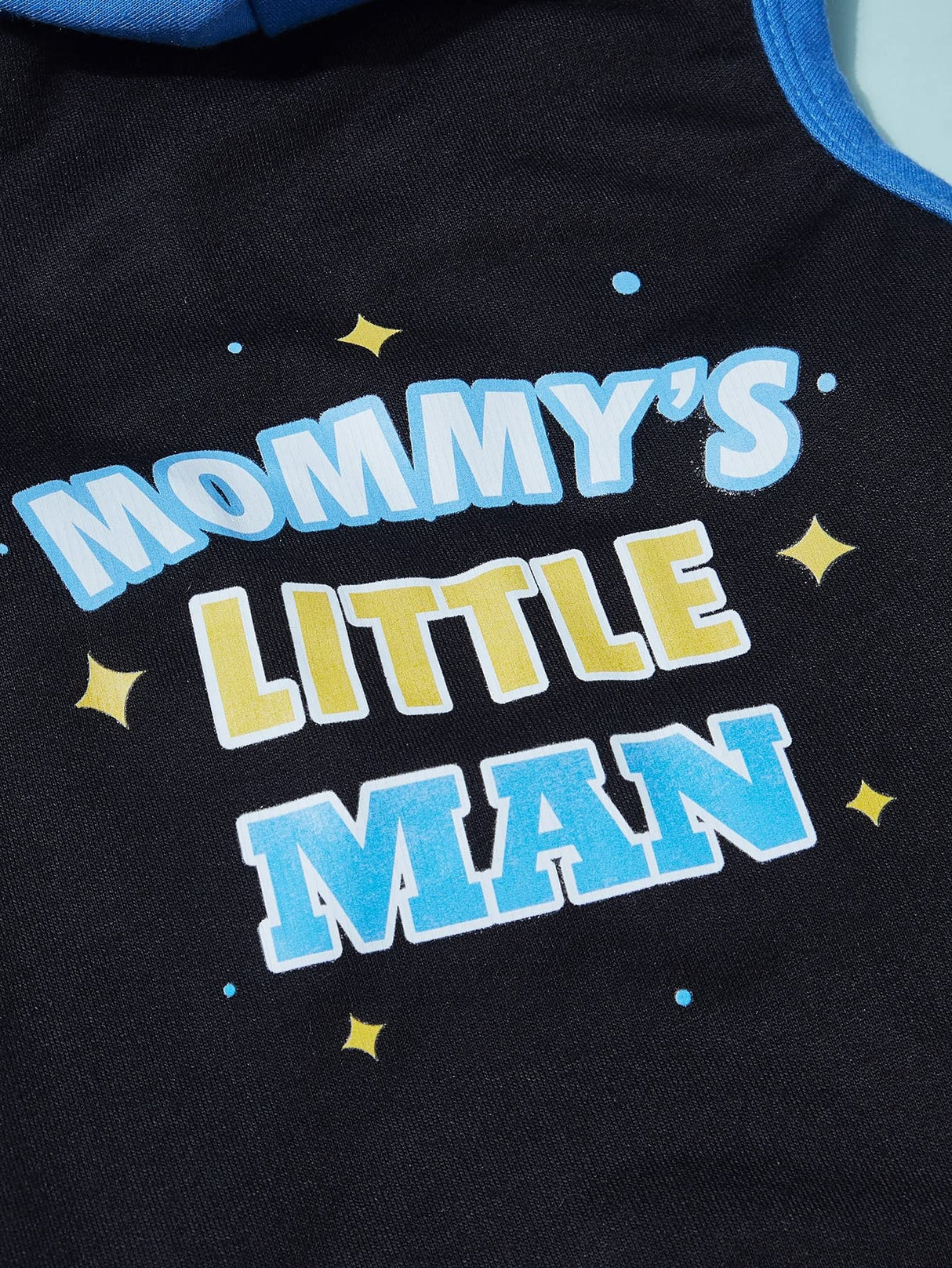 QWINEE Mom Boy Dog Hooded Tank Tops Letter Print Cat Puppy Hoodie Vest Sleeveless Pullover Dog Shirt Stretchy Pet Clothes for Small Medium Large Cats Dogs Kitten Blue L