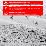 AojSup 48 Pcs Bandanas Bulk 22 Inch Paisley Bandanas Unisex Cowboy Head Wrap Scarf Headband Handkerchief for Women Men