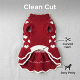MuYaoPet Small Dog Sweaters Girl Red Winter Warm Dog Christmas Dress Costume Clothes Dachshund Chihuahua Corgi (Red, XL)