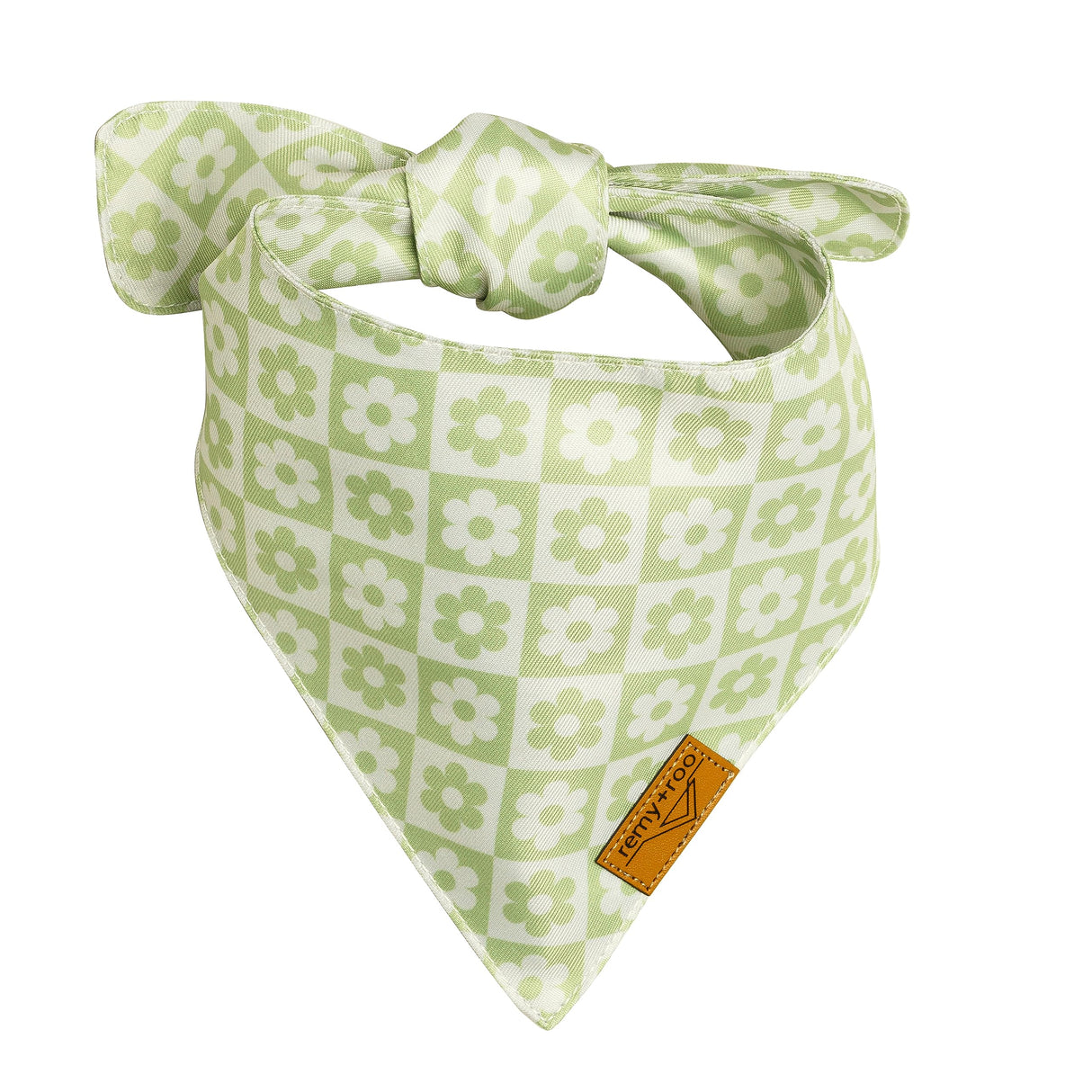 Remy+Roo Large Spring Dog Bandanas - 4 Pack Daisy Set | Premium Durable Adjustable Polyester Fabric | Patented Shape Girl Dog Bandana, Trendy Pattrens, Floral Dog Bandana
