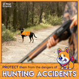 Upgraded Reflective Dog Vest. Hi-Visibility, Fluorescent Blaze Orange Dog Vest Helps Protect Your Best Friend. Safeguard Your PUP from Motorists & Hunting Accidents, On or Off Leash by 4LegsFriend