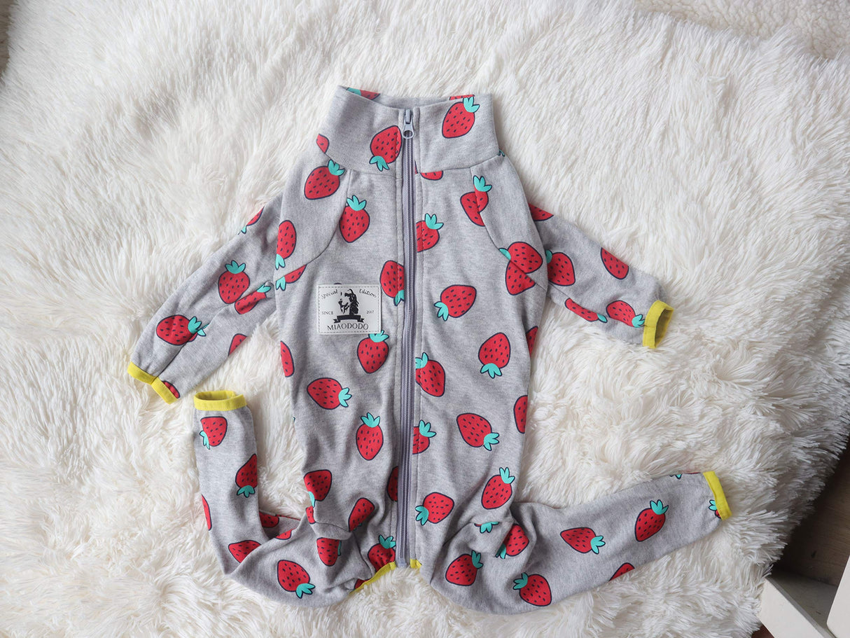 Cotton Medium Large Dog Onesie Surgery Recovery Suit for Medium Large Bodysuit Dogs Pajamas Pjs,Full Covered Dog Recovery Suit After Surgery,Long Sleeved with Zipper On Back