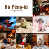 Small/Medium Dog Sweater, Warm Dog Winter Coat w/Sleeves, Comfortable High Neck Premium Dog Clothes for Bulldog-Best for Holidays, Daily Walks L Light Green