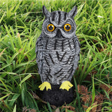 Hausse Fake Owl Decoys, Plastic Bird Scarecrow Sculpture Scare Birds Away, Horned Owl Bird Deterrents, Garden Protectors, Nature Enemy Horned Pest Repellent for Outdoor Garden Yard