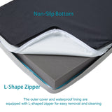 GOHOO PET Orthopedic Memory Foam Dog Bed, Cooling Dog Beds for Medium Dogs -Waterproof Pet Bed for Crate with Removable Washable Cover, M(29inch,45Lbs)