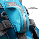 Kurgo Big Baxter Dog Backpack, Dog Saddlebag, Dog Pack, Adjustable Saddlebag for Hiking, Walking, Running, Camping, Chili Red/Barn Red