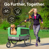 Deckly 4in1 Dog Bike Trailer - Dog Bicycle Trailer Attachment with 88lb Max Weight, Smooth Rolling Wheels Stroller - Pet Bike Carrier for Dogs, Versatile Pulling Cart for Cargo & Small/Large Dogs