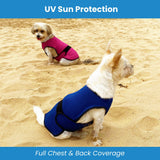 DOGZSTUFF Dog Cooling Vest – Lightweight Evaporative Shirt with UV Protection for Small, Medium, and Large Dogs – Breathable Soft Fabric for Hot Weather (S, Dark Blue)