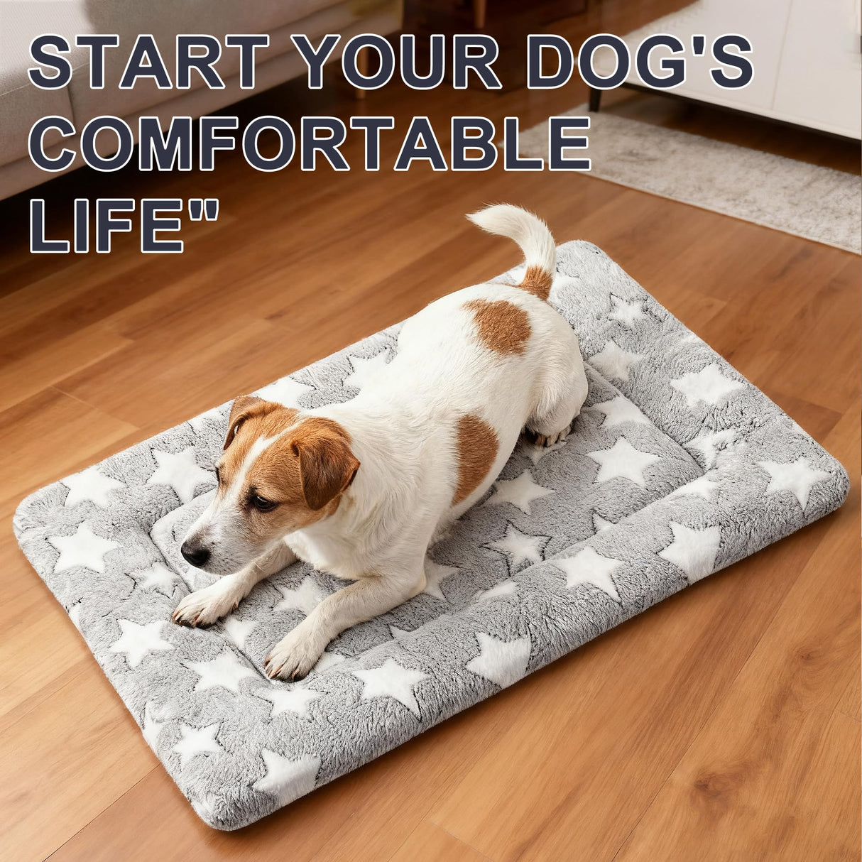 pobopobo Dog Bed Mat, Reversible Crate Pads for Small/Medium/Large Dogs & Cats Sleeping, Portable & Soft, Dog Beds Crate Pad M(30"*20"*1.5")
