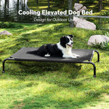 Ekisemio Elevated Dog Bed for Large Dogs, Waterproof XL Pet Cot with Breathable Mesh, Outdoor & Indoor Cooling Dog Bed, Raised Frame for Joint Support, Black