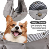RXHOSIGAY Small Pet Carrier Pouch Sling for Daily with Adjustable Strap Pocket Safety Buckle for Puppy Dog Papoose and Cat Kitten Grey