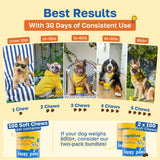 Happy Paws Cognitive Supplement for Dogs, Chicken Soft Chews with Taurine, Spirulina, CoQ10 & Vitamins B1, B3, B12, Supports Cognitive Function, Memory and Focus, Chews for Small to Large Dogs