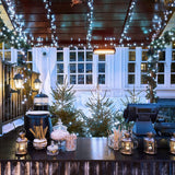 JMEXSUSS 250 LED White Christmas String Lights, 91.5ft Extendable Green Wire Christmas Lights Outdoor Waterproof, 8 Modes LED White String Lights Indoor for Tree Wedding Party Garden Patio Decoration
