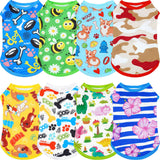JpGdn 8PCS/Pack Dog Shirts Male for XXXL Dog Boy Sleeveless T Shirts Soft Stretchy Tank Top Tee Vest