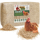 Cranky Frank Hemp Chicken Bedding 115 Usable Liters, 30 LB - All Natural, Dust-Free, Odor-Controlled Coop Bedding for Chickens and Pets - Super Absorbent, Low Waste & Eco-Friendly