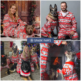 Spark Paws Christmas Matching Dog and Owner Pajama Bottoms, Festive Holiday Family Outfit Sets, Winter Wonderland - Large