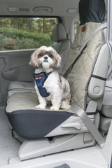 PetSafe Happy Ride Quilted Bucket Seat Cover - Long-Lasting Waterproof Padded Seat Protection with Secure Seatbelt Access - Keeps Leather Seats Clean & Protects from Scratches - Green