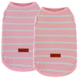 3Pack Dog Shirt Cotton Striped T-Shirts Stretchy Comfortable Pet Vest for Puppy and Cat Super Soft Dog Shirts Vest Sleeveless Breathable Basic Clothes for Small Medium Large Boy Girl Dogs