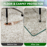 BesWin Glass Office Chair Mat, Tempered Glass Floor Mats for Carpet Floor, Heavy Duty Hard Glass Desk Chair Mat for Home or Office, Anti-Slip & Easy Glide - 29" x 47"