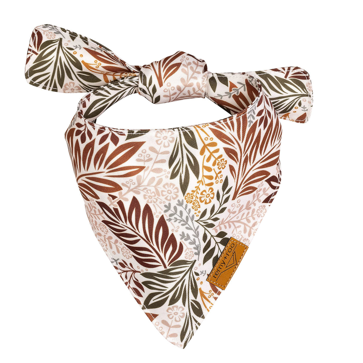 Remy+Roo Fall Dog Bandanas 4 Pack - Amber Set, Premium Durable Polyester Fabric, Patented Curved Design, Adjustable Fit for Small, Large, and XL Dogs, Trendy Patterns, Dog Fall Bandanas (Large)