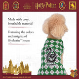 Harry Potter Slytherin Dog Sweater - Pet Outerwear for Dogs - Officially Licensed Dog Apparel & Accessories for Hogwarts Houses, Size Large