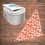 design LAB, Inc. Natural Light Beer Dog Toy | Tailgate Pack Plush Toy Cooler with Rubber Can Six Pack & Official Logo Bandana Bundle | Squeaky Novelty Toys for Dogs and Beer Lovers