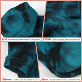 Chic Tie-Dye Dog Hoodie with Practical Pocket - Fashionable and Cozy Sweatshirt for Small, Medium, and Large Dogs, Ideal for Casual Outings and All-Day Comfort in Vibrant Colors. Cyan XXL