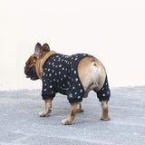 iChoue English Bulldog Pajamas Onesie Suit PJS Bodysuits for Medium Dogs Large French Frenchie Pug Pitbull Boston Terrier - Black Diamond, XXL