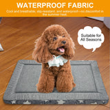 WITTOP Washable Dog Bed Plush Orthopedic Outdoor Crate Mat with Non-Slip Bottom,Luxe Soft Kennel Pad for Pets, Cozy Cage Cushion & Pet Sleeping Mattress Large Sized,Medium,Small Dogs,36 x 24 inch,Grey
