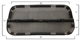 Bushwhacker Cargo Area Dog Barrier for CUV & Mid-Sized SUV 46" Wide Hatchback Pet Divider Crossover Vehicle Car Net Mesh Travel Back Seat Barricade Partition Gate Restraint Fence Trunk Shield